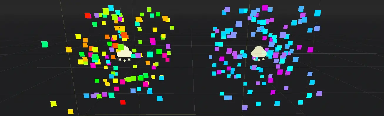 Different values for hue variation